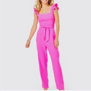 Lilly Pulitzer Eppley Jumpsuit in Prosecco Pink 🍾🎀 worn 2x, size 8